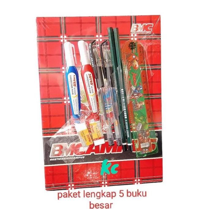 

(PROMO) PAKET LENGKAP BUKU TULIS SEKOLAH PANJANG BESAR BMUS ISI 36 lembar 1 PACK/ 10 BUKU FREE 2 PULPEN, 2 TIPE-X, 2 PENSIL, 2 PENGHAPUS ,1 PENGHAPUS