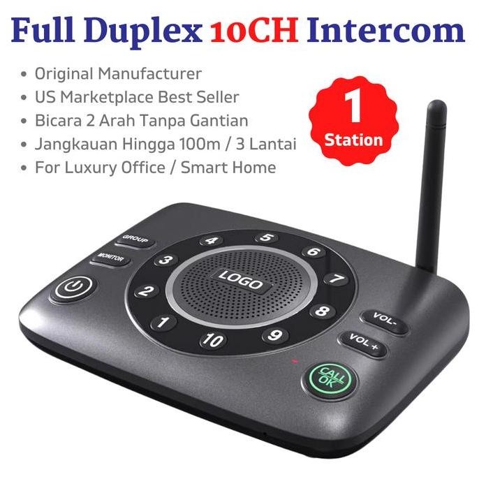 TERLARIS - 10CH Ultimate Full Duplex Wireless Intercom Alt DECT IP Phone PABX