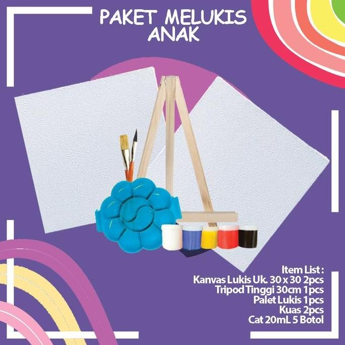 

paket melukis komplite UK 30 x 30 berkualitas