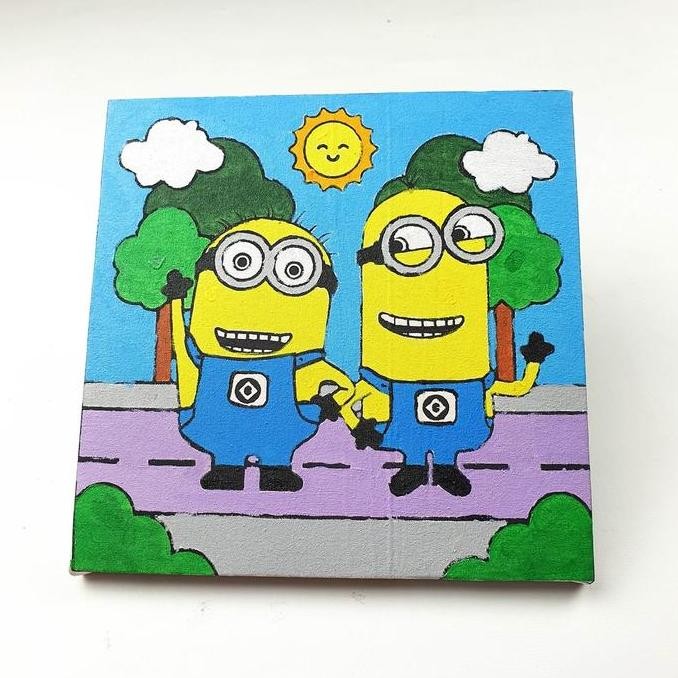

Paint By Number DIY Painting Kit Canvas Kanvas Lukis 20x20cm Famous Character Series [Kreate Kit]