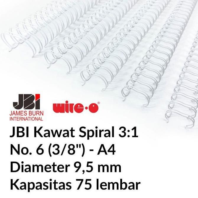 

KAWAT SPIRAL 3/8" - (3:1, A4) 100 BATANG - SPIRAL KAWAT - WIRE BIND ORIGINAL DAN TERPERCAYA