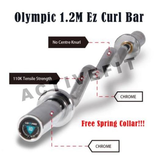 TERMURAH - LIVEPRO 1.2M EZ CURL BAR