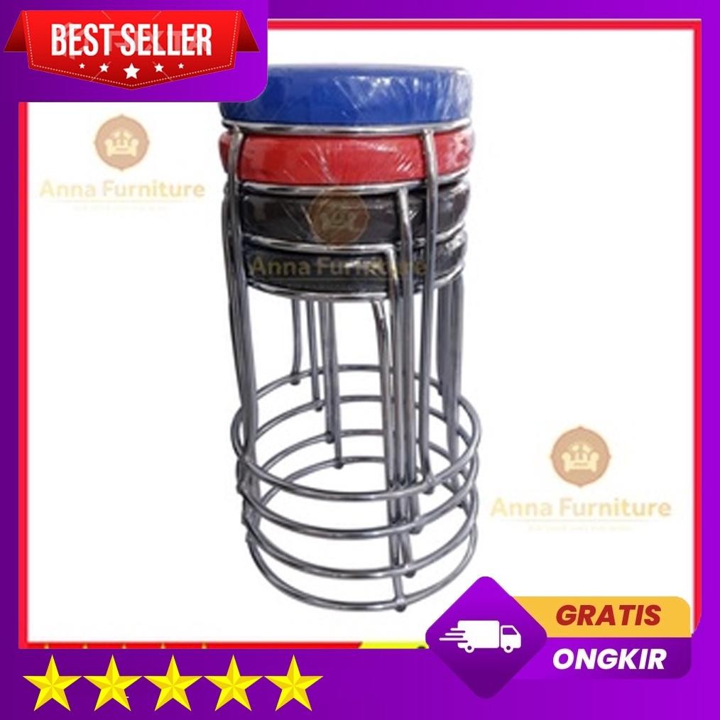Terlaris Kursi Bulat/ Kursi Cafe / Kursi Besi Tinggi 50Cm & 75Cm