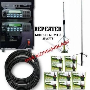 BEBAS ONGKIR - REPEATER MOTOROLA PAKET EKONOMIS LENGKAP ANTENA KABEL BONUS 10 UNIT HT