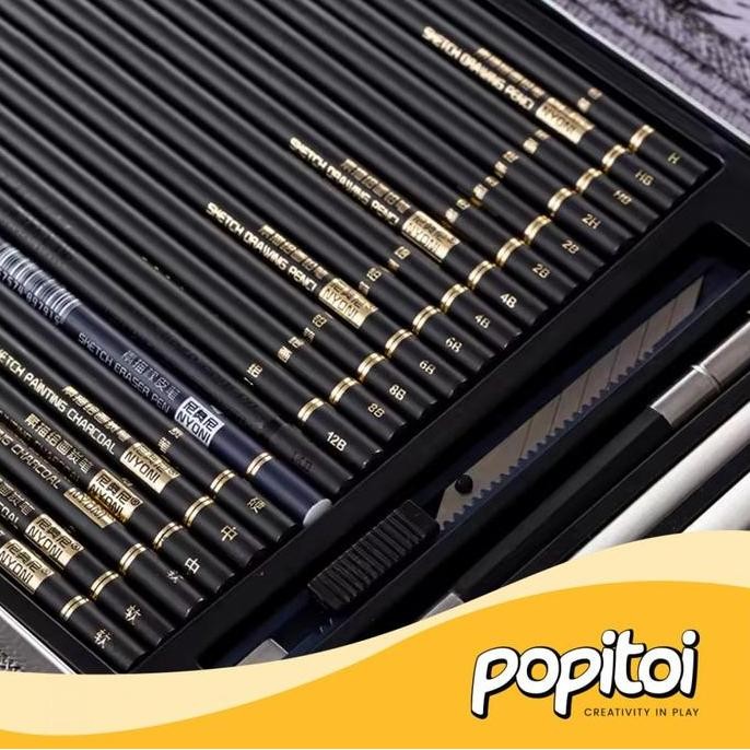 

NYONI N8136 Drawing Pencil (SET of 29) Pensil Gambar Sketsa Sketch