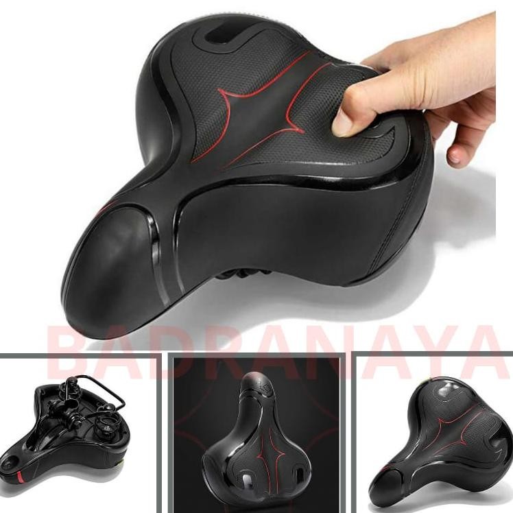 Jok Sepeda Sadel Bmx Lipat Mtb Saddle Motif Garis Tebal Empuk Dewasa