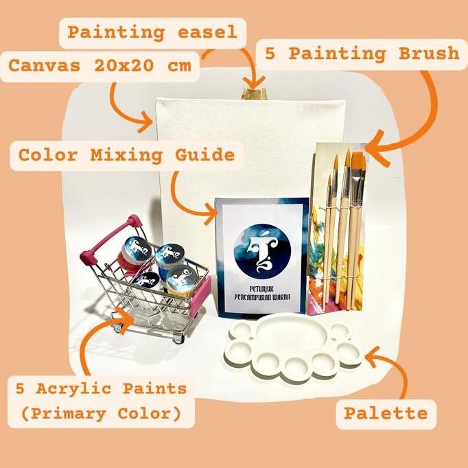

Teratura Painting Kit + Canvas/ Paket Melukis di Kanvas