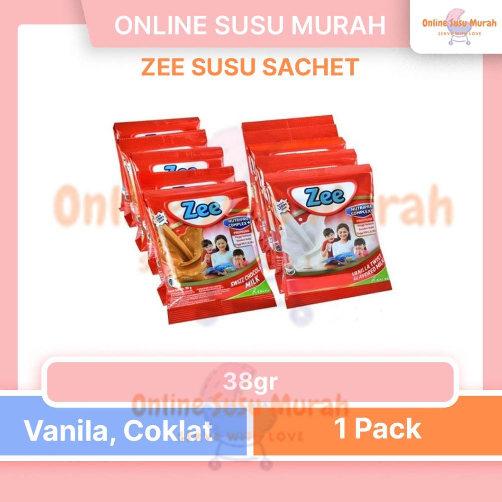 

ZEE VANILA COKLAT 10 SACHET 37 GR SUSU PERTUMBUHAN 37 GR CHOCOLATE VANILLA SSSC Nugi