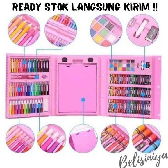

Mainan Anak Set Spidol CRAYON 208pcs Untuk Melukis/Mewarna