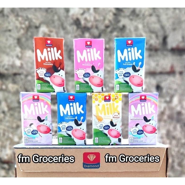 

Diamond Susu UHT 125ml Isi 40 Pcs | Diamond Milk 125ml | Nugi