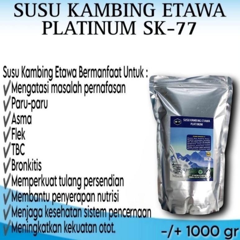 

SUSU KAMBING ETAWA PLATINUM SK77 ORIGINAL 1000gr / 1kg Nugi