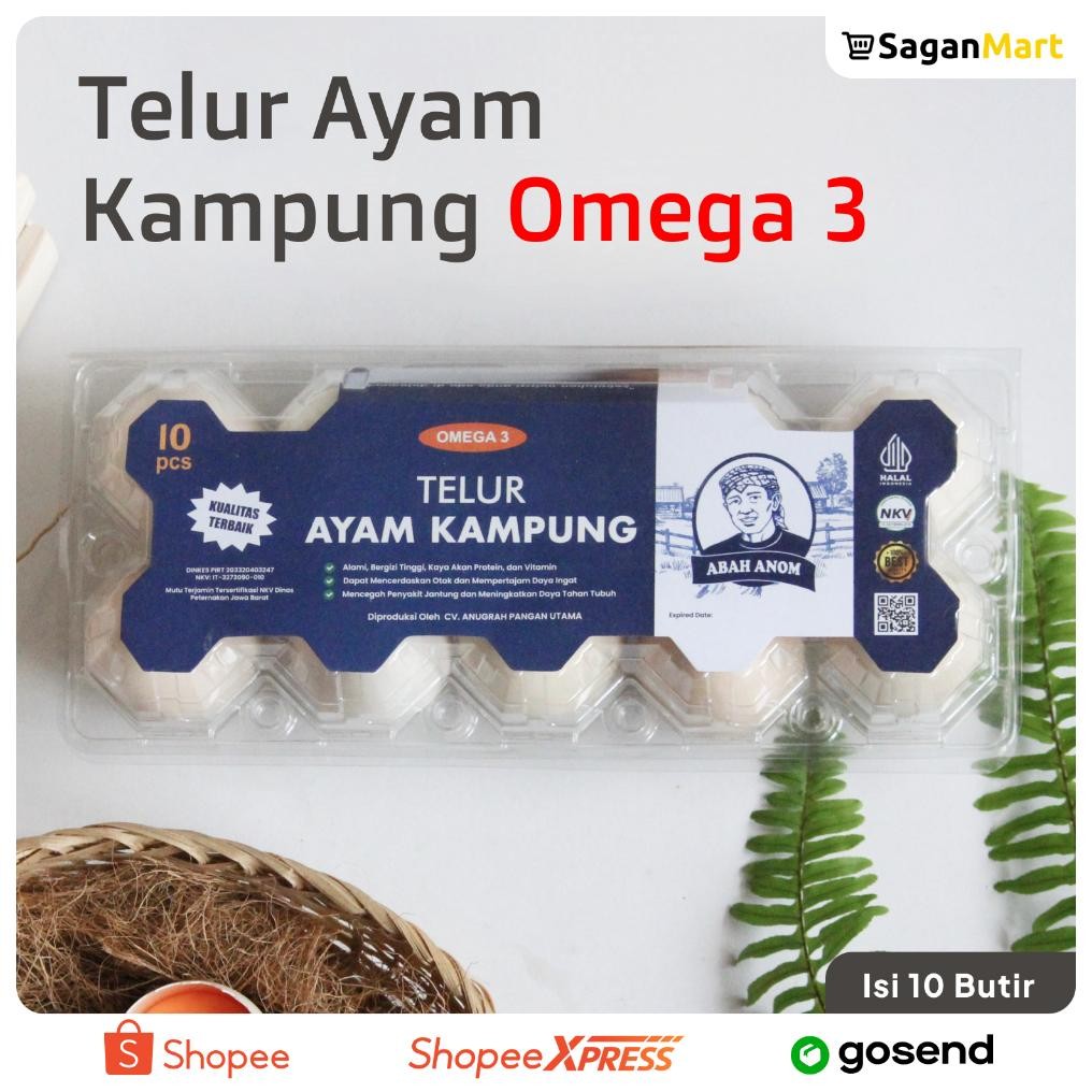 

Telur Ayam Kampung Omega Abah Anom 10 Pcs Nugi