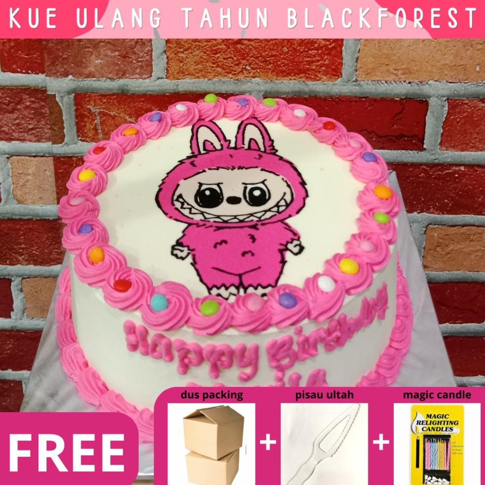 

Kue Ulang Tahun / Blackforest / Kue Ultah / Karakter / Birhday Cake / Cake Ultah / Labubu / Kuromi Nugi
