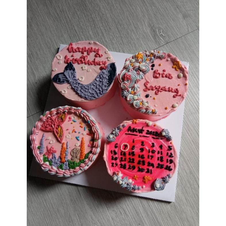 

Bento Cake Set isi 2, 3, 4 / Korean Cake / Kue Ultah Depok Nugi