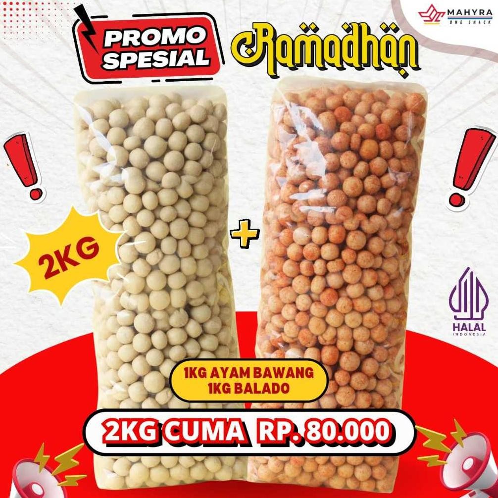 

PROMO SPESIAL RAMADHAN!! BUY 1 GET 1 1KG TAHU BULAT MINI KERING F1 Nugi