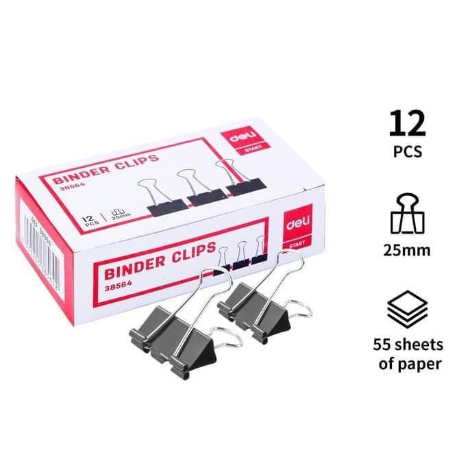 

Deli Office Binder Clip 25Mm - Klip Penjepit Kertas (E38564)