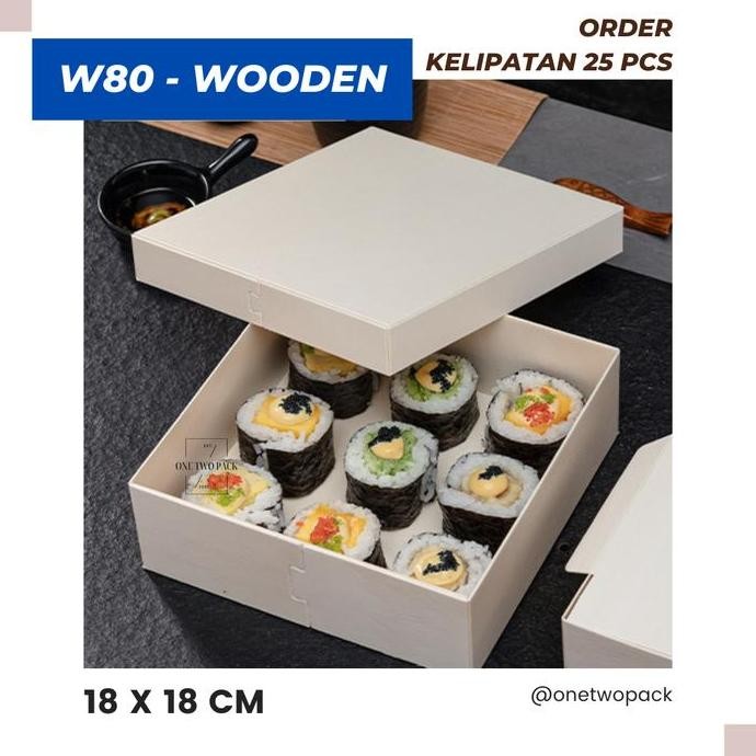 

25 pcs Wooden Cake Box 18x18x6cm Kotak Kue Bolu Kotak Hampers