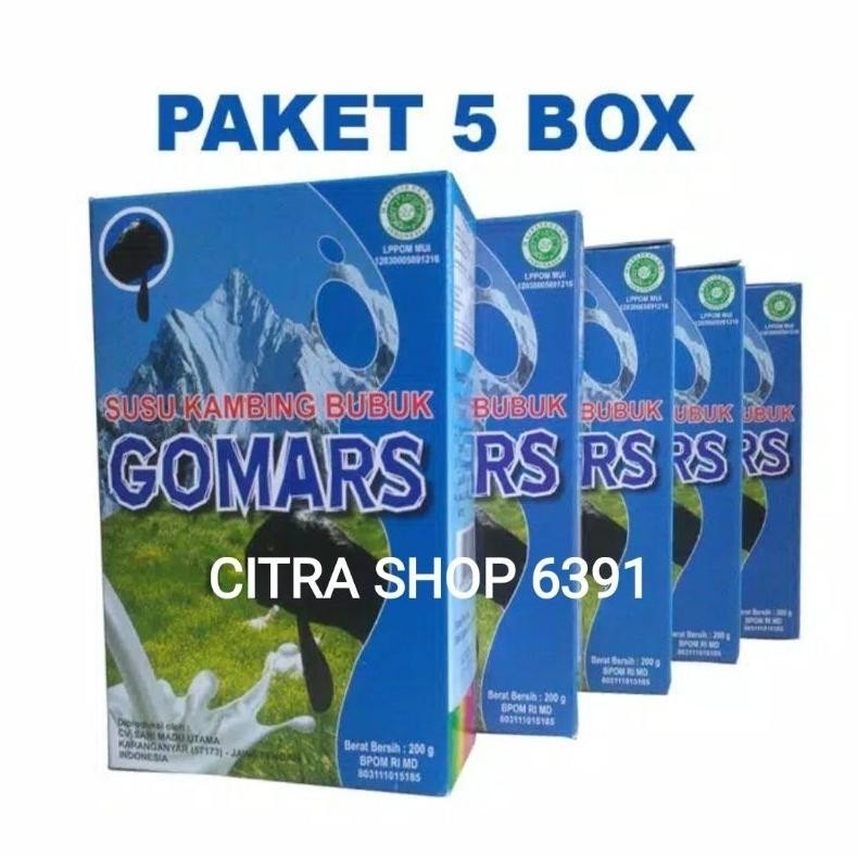 

Gomars Paket 5 kotak susu kambing etawa bubuk ongkir 1kg, (dapat 5 kotak) Nugi