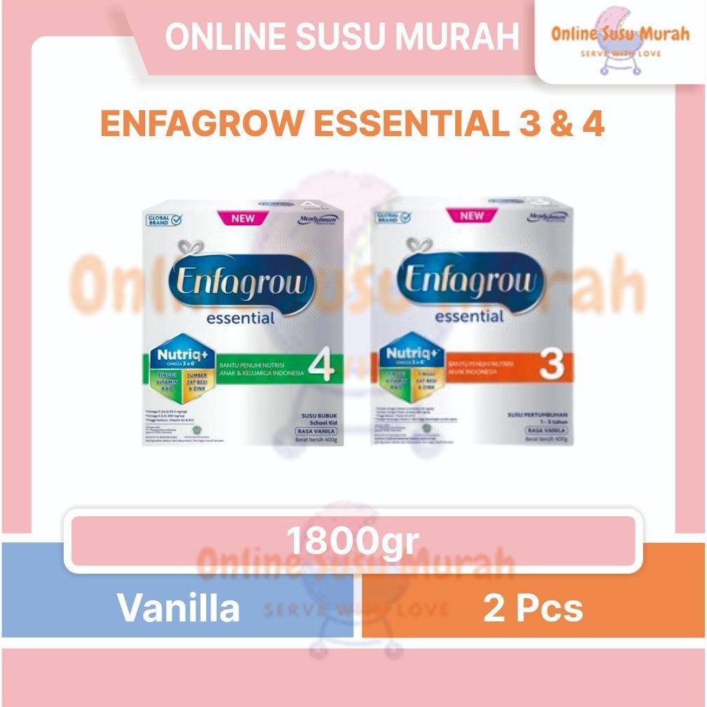 

Enfagrow Essential 3 4 Paket 2 Kotak 1800Gr Tahap 3 1-3 Thn Tahap 4 3-12 Thn 1800 Gr Sskd Nugi