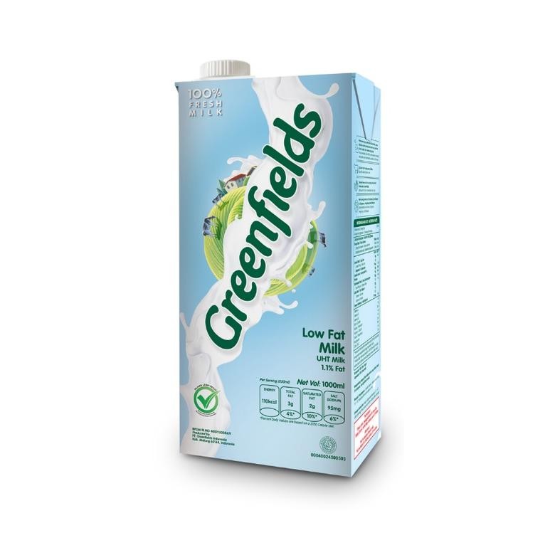 

GREENFIELDS LOW FAT MILK 1 LITER RENDAH LEMAK Nugi