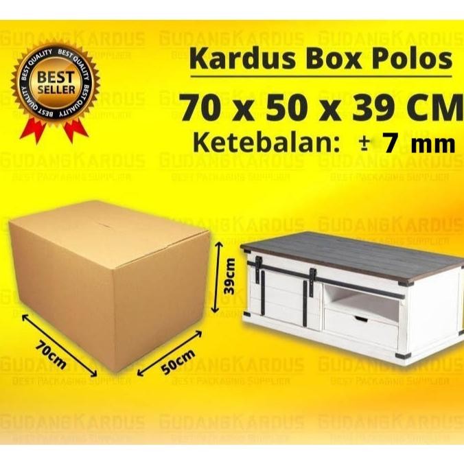 

KARDUS - KARTON - BOX POLOS JUMBO BESAR - UKURAN 70 x 50 x 39 cm (doubel wall) Nugi