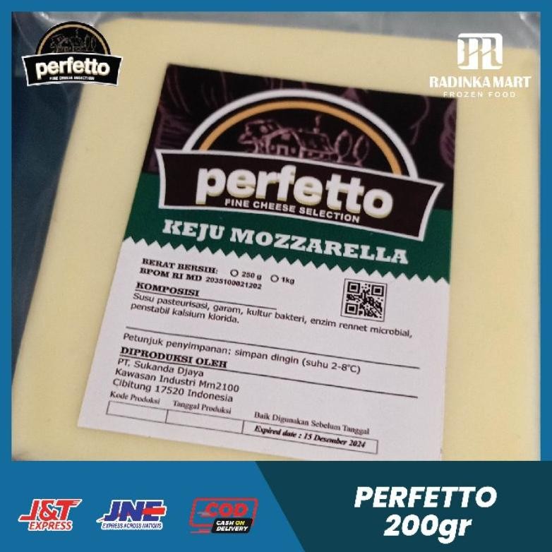 

Keju Mozzarella Perfetto 200gr Murah / Perfetto mozarella chesse 200g - keju mozzarella perfetto exp terbaru Nugi