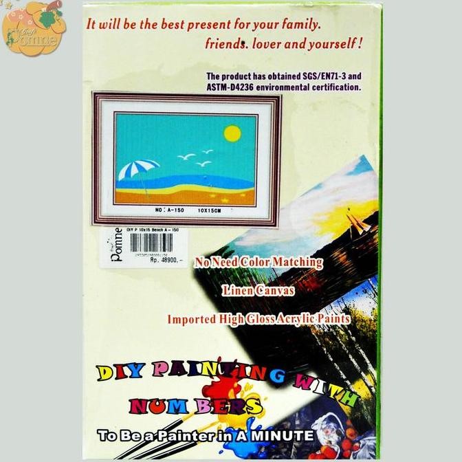 

DIY P 10x15 Beach A - 150 (Painting by numbers/Melukis dengan angka)