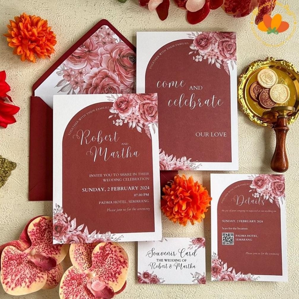 Undangan Pernikahan hardcover amplop undangan premium kartu undangan syukuran ulang tahun wedding Nu