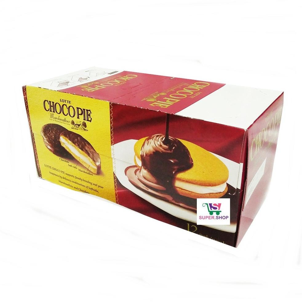 

LOTTE CHOCO PIE Marshmallow (isi 12pcs) / Chocopie Nugi