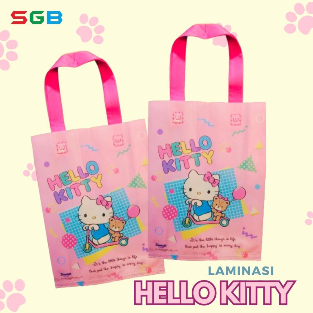 

1 Lusin (isi12pcs) Tas Handle press LAMINASI KARAKTER uk 25x35x8 - tas karakter Nugi