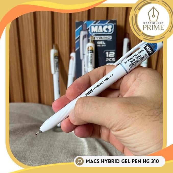 

Macs Hybrid Gel Pen Hg 310 ( Pulpen / Pena / Ballpoint ) - Isi 12 Pcs