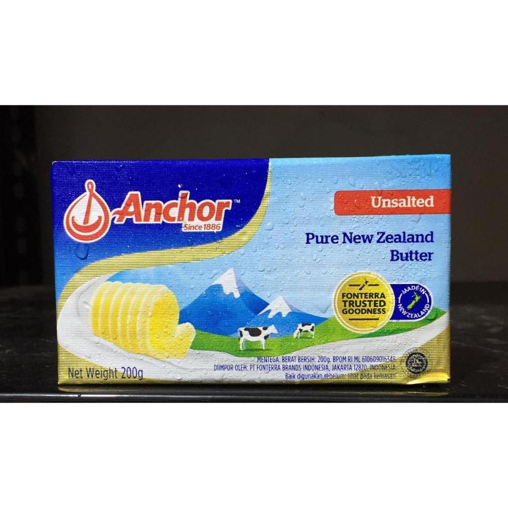 

Unsalted Butter Anchor 200gr -Pure New Zealand Butter - Gosend/Grab Only!!! Nugi