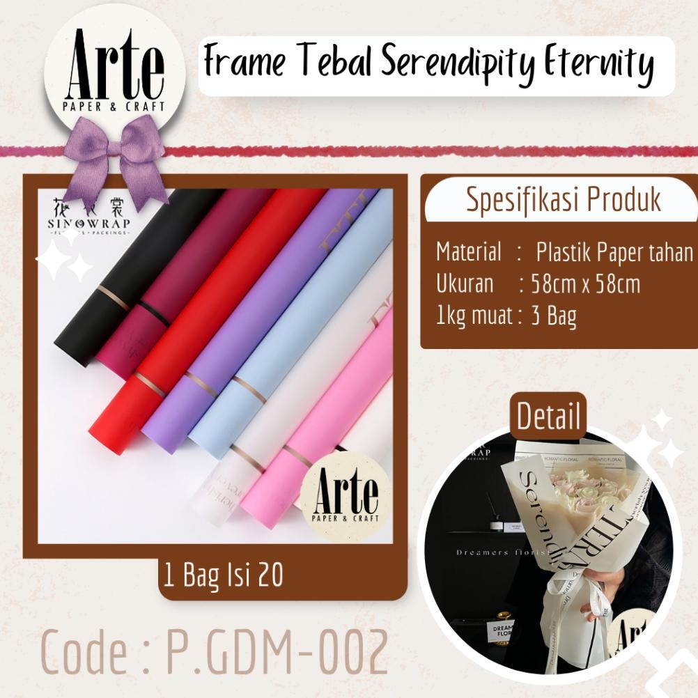 

20 Lembar Cellophane Frame Tebal Serendipity Eternity Sinowrap Ori Kertas Buket Bunga Korean Waterproof Flower Wrapping Paper Calor Kado Arte Grosir Florist Supply Jakarta Bekasi P.GDM-002 Nugi