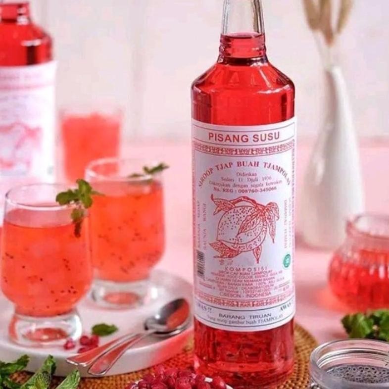 

Syrup Tjamoplay Khas Kota Cirebon Rasa Pisang Susu Kemasan Botol Kaca 630 ml Nugi