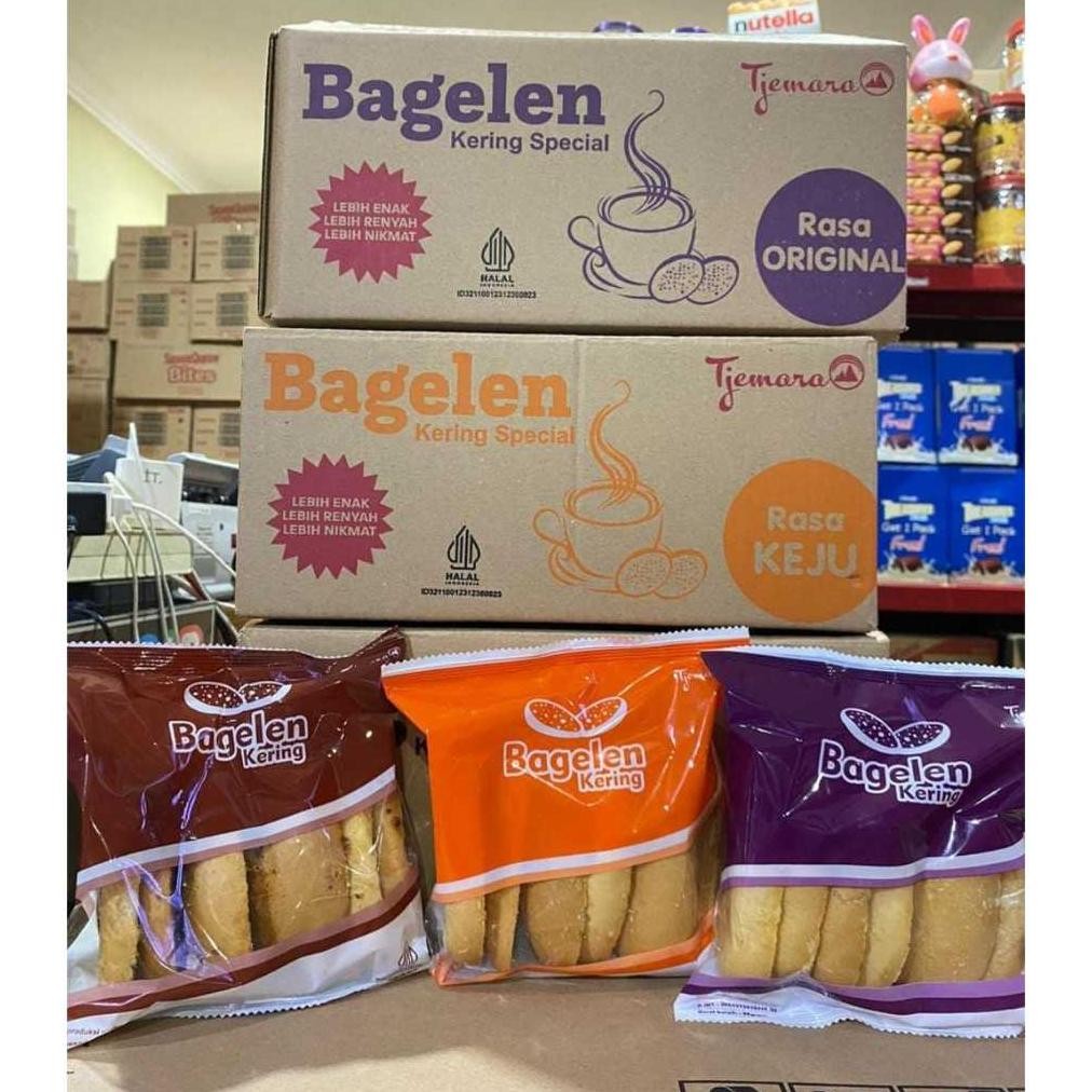 

ROTI BAGELEN TJEMARA 1 dus isi 10pack x 60gr / Roti Kering Nugi