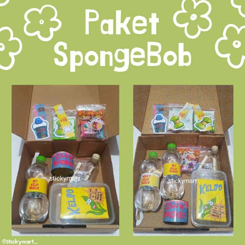 

Paket Spongebob (MAKANAN ASLI + Freebies) Nugi