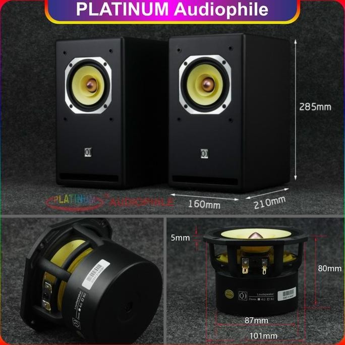 Speaker Full range Bass 4 Inch 4 ohm 70W Hifi Speker 4" Fullrange Aluminium Frame Soundhits SQ-406S