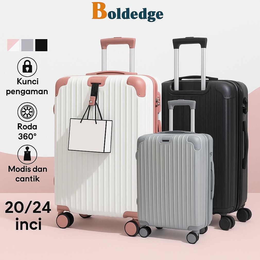 Terlaris Boldedge New Koper 20/24 Inch Kabin Bagasi Koper Tas Travel Besar Anak Beroda Empat Dan Bis