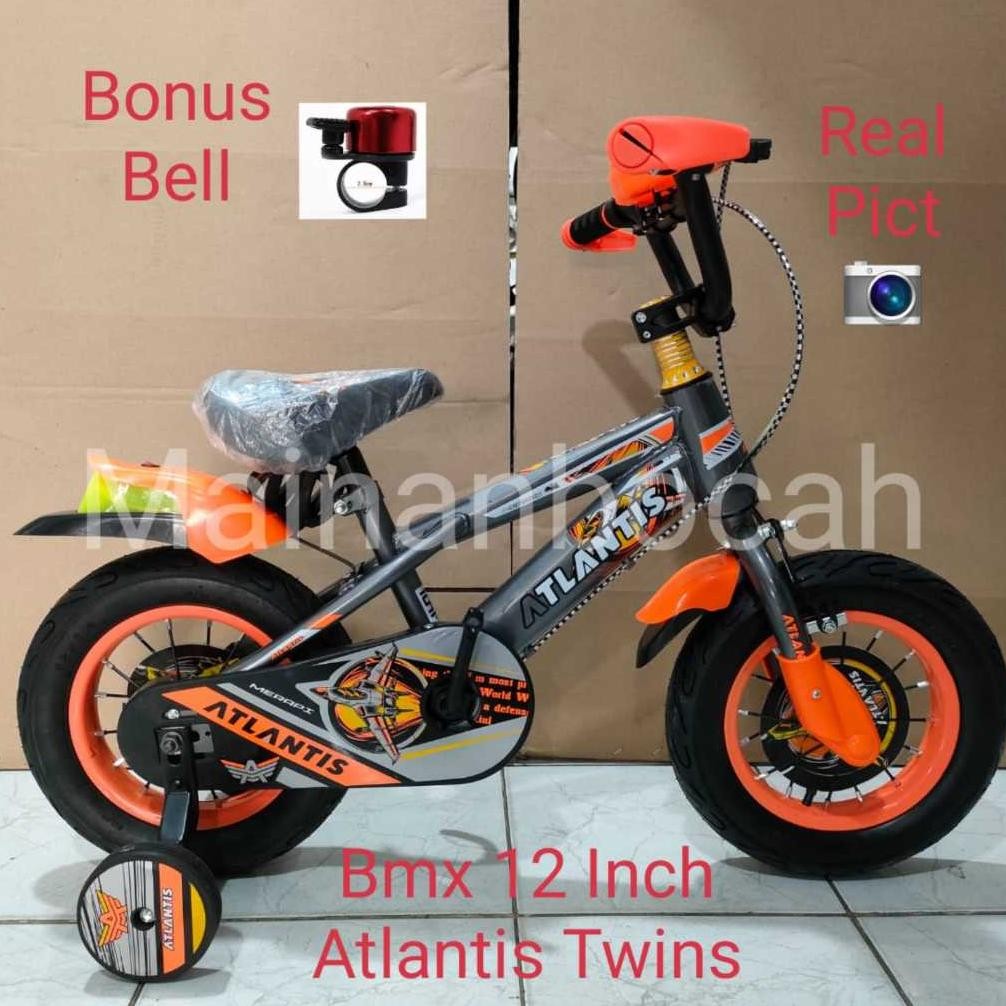 Terlaris Termurah Sepeda Anak Cowo Bmx 12 Inch Atlantis Twins Terbaru Sepeda Bmx Anak Atlantis 12 In