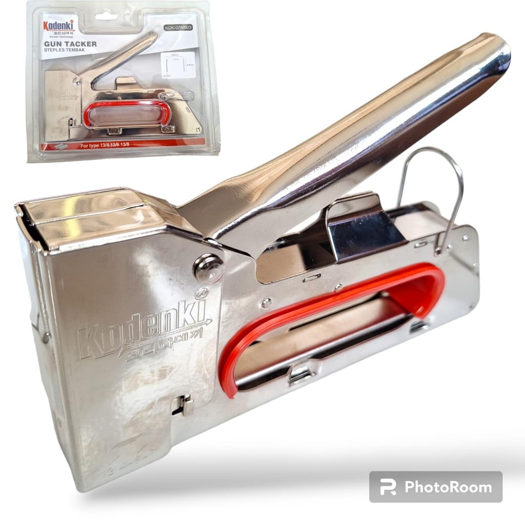

PROMO Paket Staples Tembak + Isi atau Refil 13/8 Cekrekan / Pengokot / Hekter Gun Tacker Ukuran 13/8 5000 / Staples Sofa, Staples Jok, Stepler Motor, Kursi, Dll
