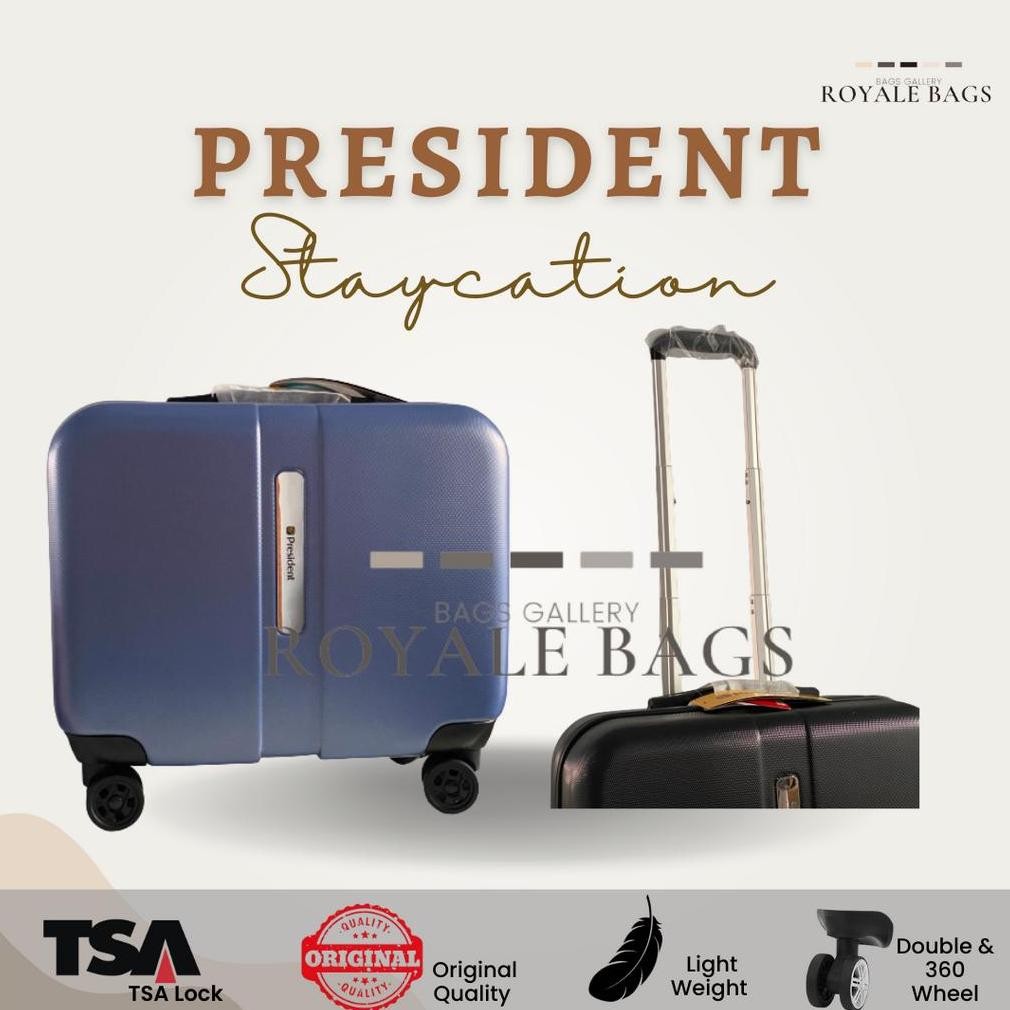 Terlaris President Tas Koper Pilot 18 Inch Original Resleting Cabin Size Tsa Lock - Koper Staycation