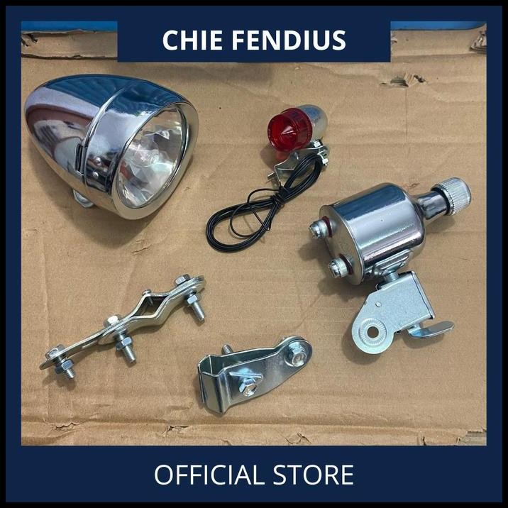 Lampu Sepeda Jadul Onthel Dinamo 6 Watt Chrome