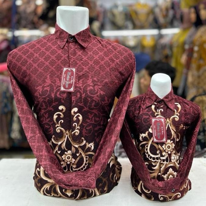 FOR SALE BATIK SERAT DOBBY TENUN AYAH DAN ANAK PAKAI FURING PREMIUM//BATIK AYAH//BATIK ANAK//BATIK S