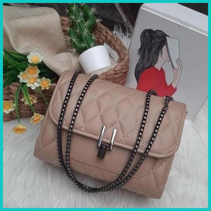 New Gtw -Tas Wanita Amora_Bn /Tas Tali Rantai/Selempang Bag/Tas Bahu Lengkap