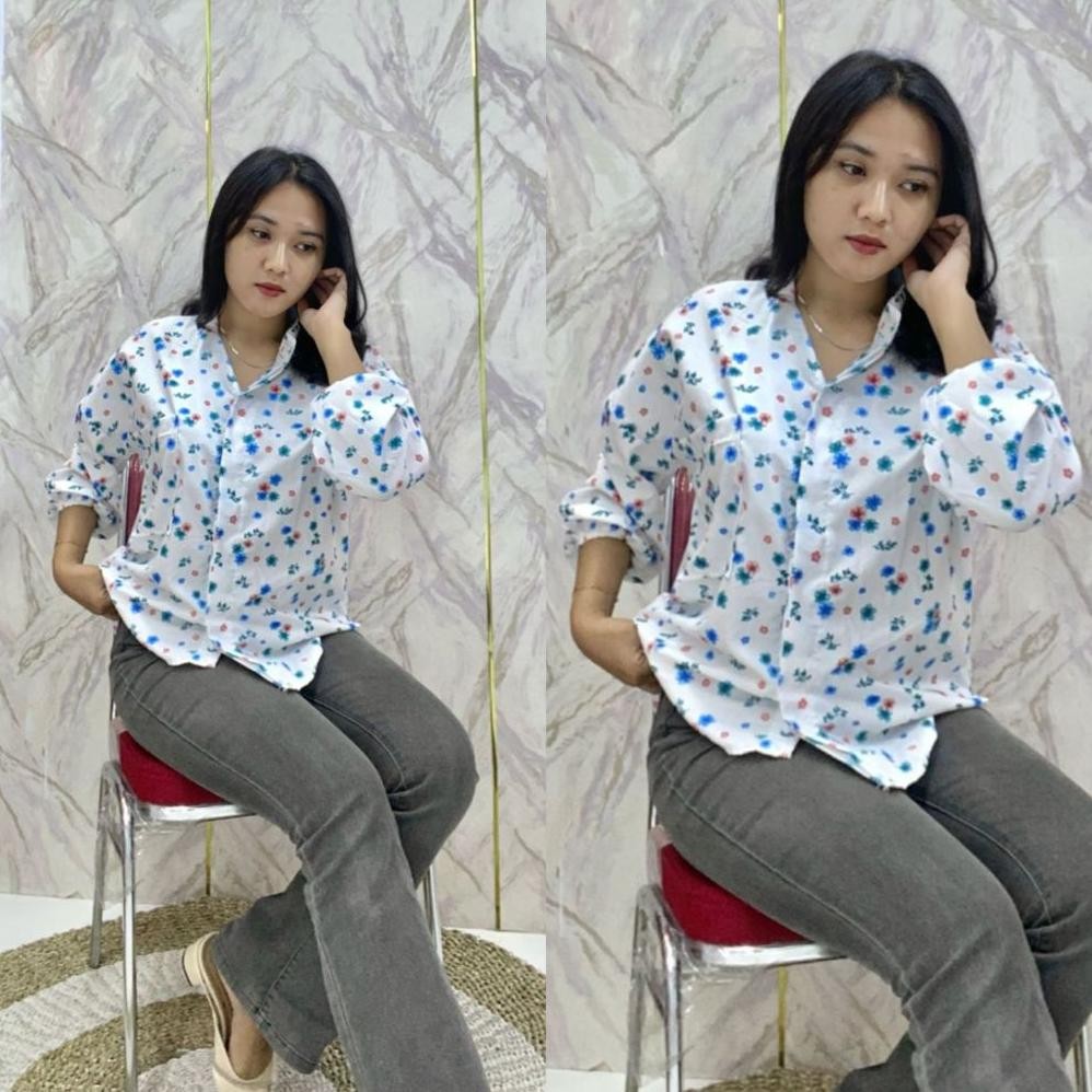 Update Kemeja Motif Blouse Katun Atasan Wanita | Kemeja wanita Terbaru Motif bunga ..