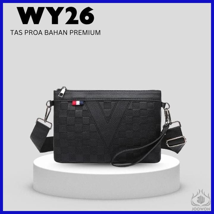 Beli 2 Murah Dompet Clutch Pria Wanita Terbaru Kulit Sintesis Waterproof Super Premium Import - Wy26