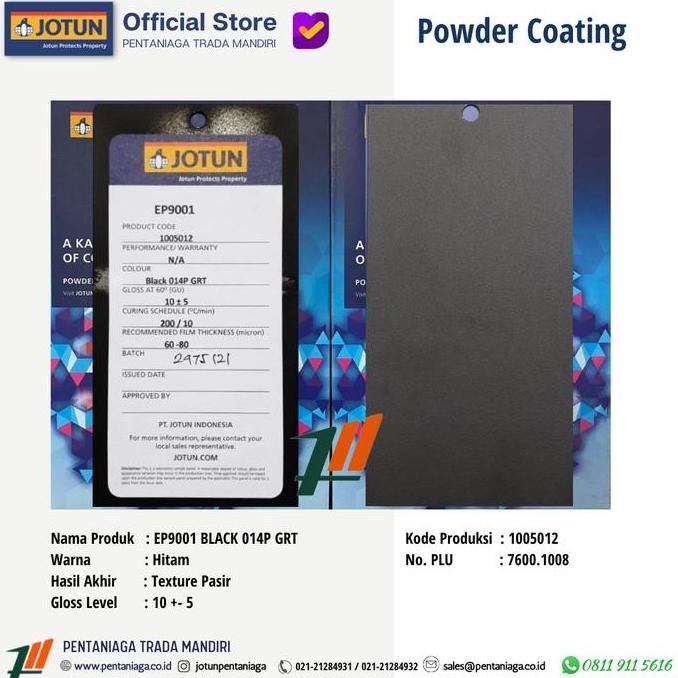 Powder Coating Jotun 1005012 EP9001 Black 014P Grit