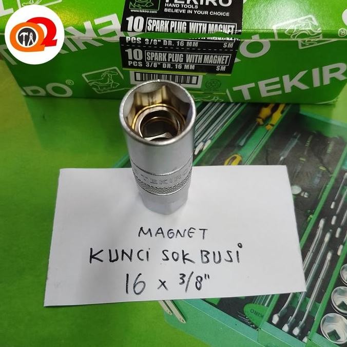Kunci busi 16 mm magnet - Drive 3/8 inchi - spark plugs with magnet