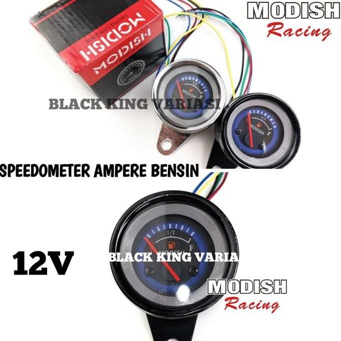 Speedometer Amper Bensin Led Jarum Amper Bensin Jarum Led Lampu Universal Fuel Meter Bensin Amper Me