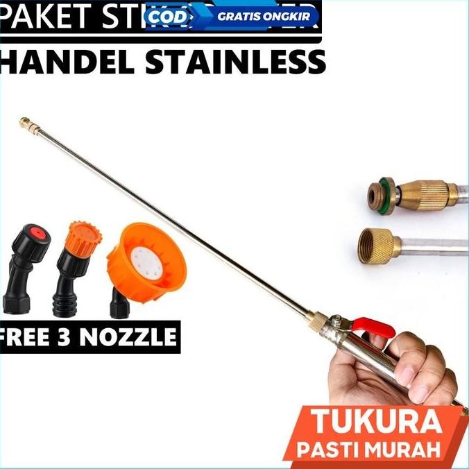 Paket stik sprayer elektrik Handel Stainless bonus 3 nozzle sprayer